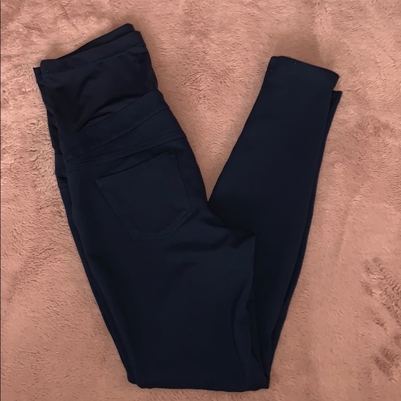 Navy maternity skinny pants - Picture 4 of 4